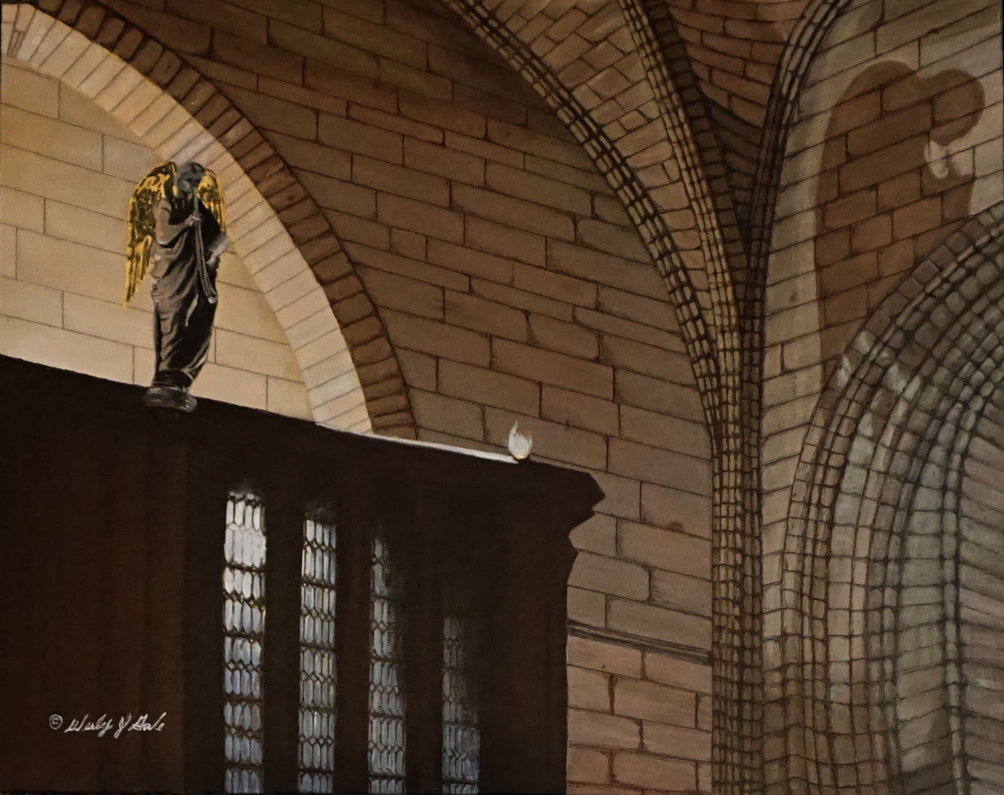 Angel of Notre Dame — Original Acrylic on Canvas Board